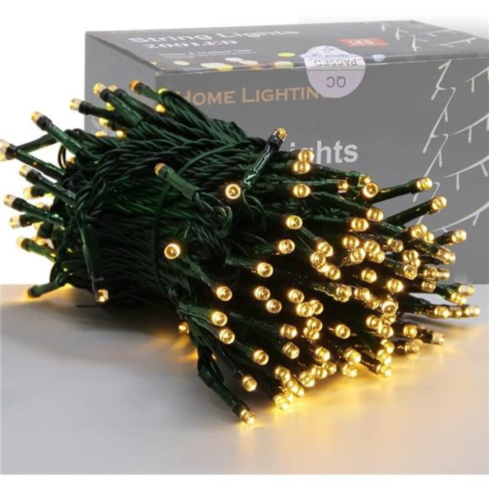Home Lighting 66ft Christmas Decorative 200 LED Green Fairy Starry String Lights